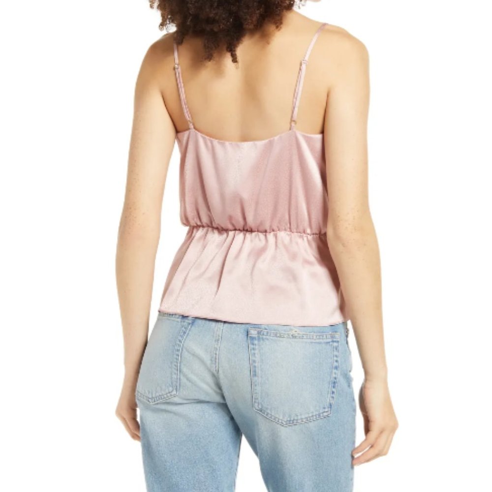 Nordstrom NWT Delicate Pink Jacquard Surplice Camisole Layering Top XS - Picture 11 of 16